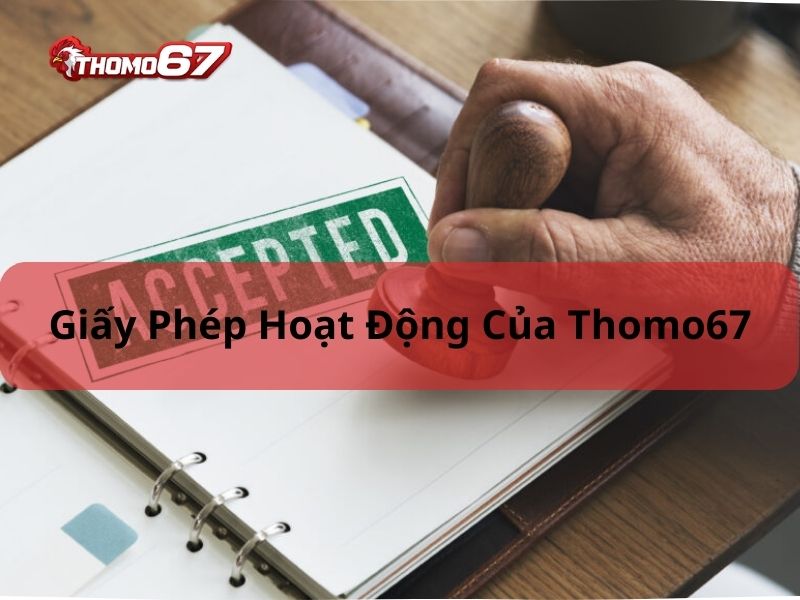 Thomo67 sở hữu những giấy phép hoạt động sau